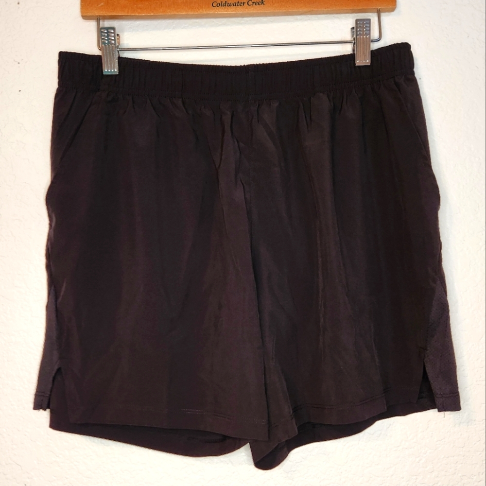 NWT Athlio Black Men's Athletic Running Dry Mesh Shorts, Size L‎